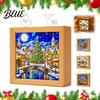 DIY Nachttischlampe für Erwachsene Acryl Puzzle LED Nachtlicht, Weihnachtsstadt Puzzle Lampe, Hand Nachttisch Leuchten Zusammengebaute Dekorationsleuchte Schlafzimmer