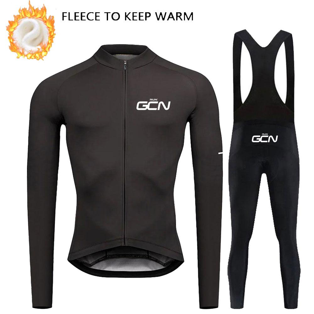 

Зимняя велосипедная одежда 2025 Мужской комплект велосипедной джерси с длинными рукавами Зимний термофлис Одежда для велоспорта на шоссейном велосипеде 5XL