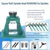 Jundelun Square Adjustable 6-Axis Multi-Spindle Drill & Tapping Head CN Plug (adapter Included)