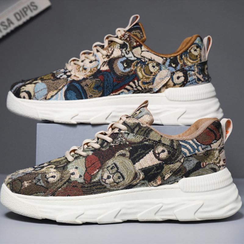 Men's Casual Sport Sneakers Breathable Mesh Fashion 2024 Autumn New Running Shoes High Quality Outdoor Thick-soled Casual Shoes