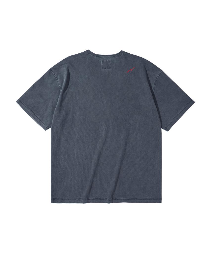Kallapataleu Vintage Pigment Short Sleeve T-Shirt Blue