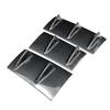 3pcs Universal Rear Bumper Spoiler Diffuser Gloss Black 7 Wing Shark Fin Style Lower Body Lip