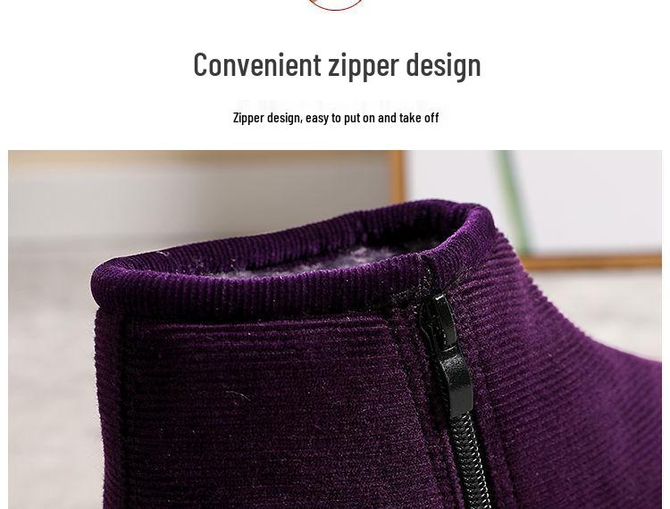 Women's Winter Handmade High-Top Non-Slip Cotton Slippers - Warm Indoor Shoes for Mom & Men