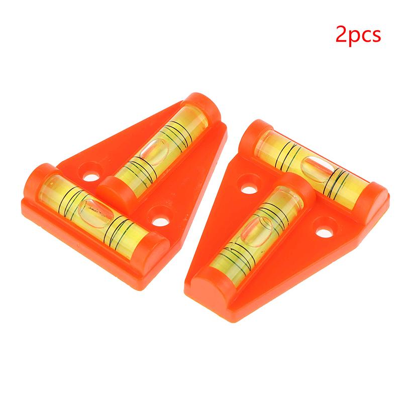 2Pcs Mini T Type Spirit Level Measurement Instrument Triangular Level T-Type Spirit Bubble Shell Plastic Measuring Tools
