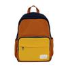 Colorblock Nylon School Backpack with Front Pocket Side Pockets Adjustable Straps Casual Daypack for Students Daily