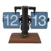 Digital Flip Desk Clock 12 Hours Battery Powered Retro Mechanical Auto Flip Down Clock with Wood