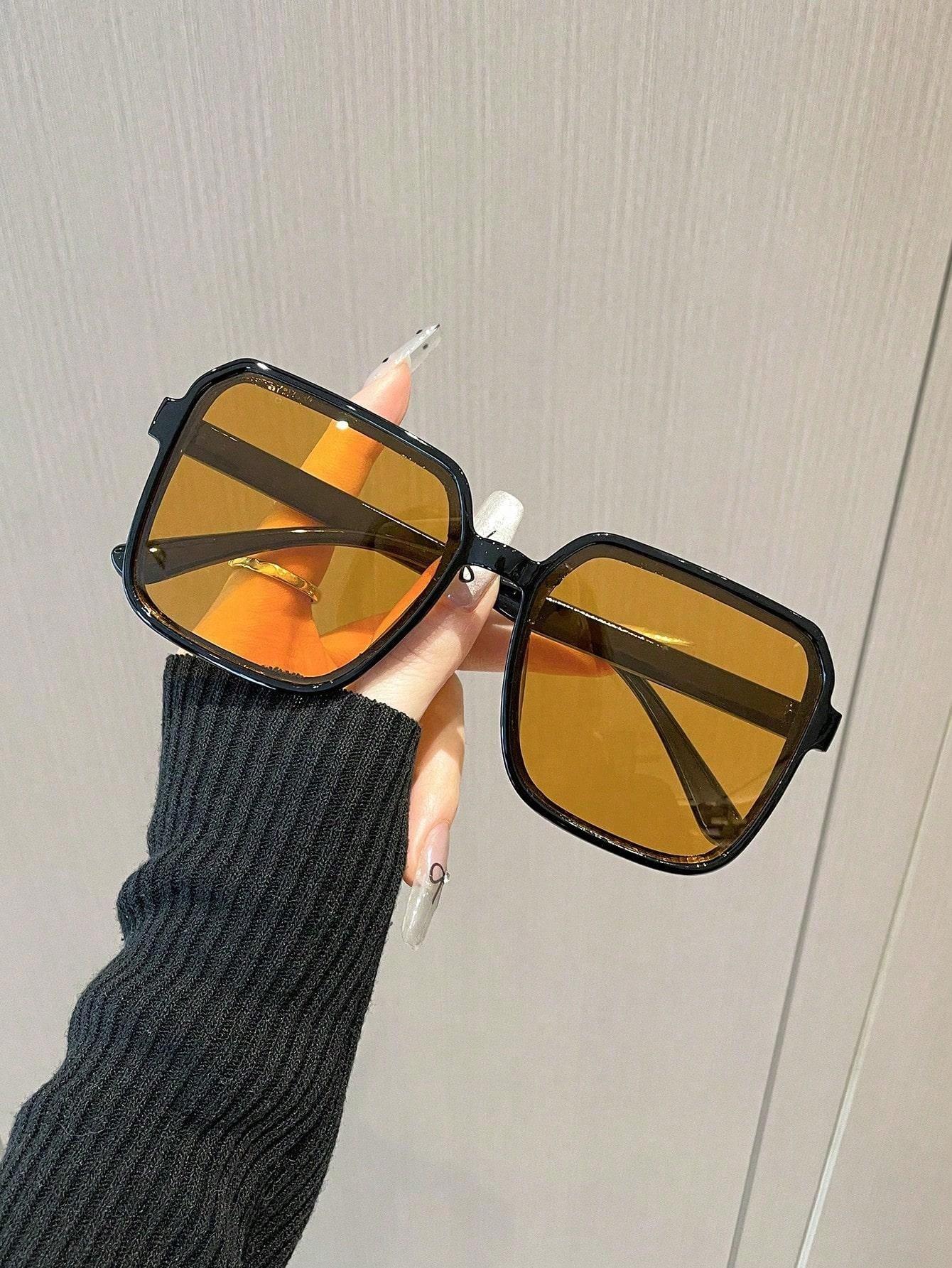 

1/4 PC S Fashion Square Plastic Frame Women Sunglasses For Men Daily Life Shades Eyewear Accessories.