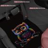 4pcs Set of Owl-Themed Car Floor Mats, Suitable for Protecting All Vehicle Front And Rear Seats, with Anti-Slip Base, Easy-To-Clean Interior Car