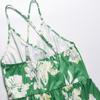 Women Dress Colorful Breathable Flower Printed Adjustable Straps Beach Dress for Party