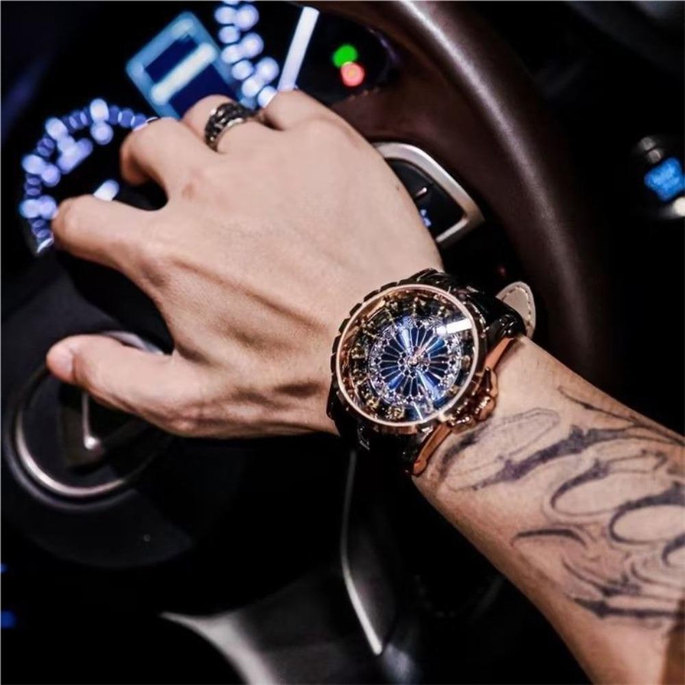 Watch Male Wormhole Concept Black Mechanical