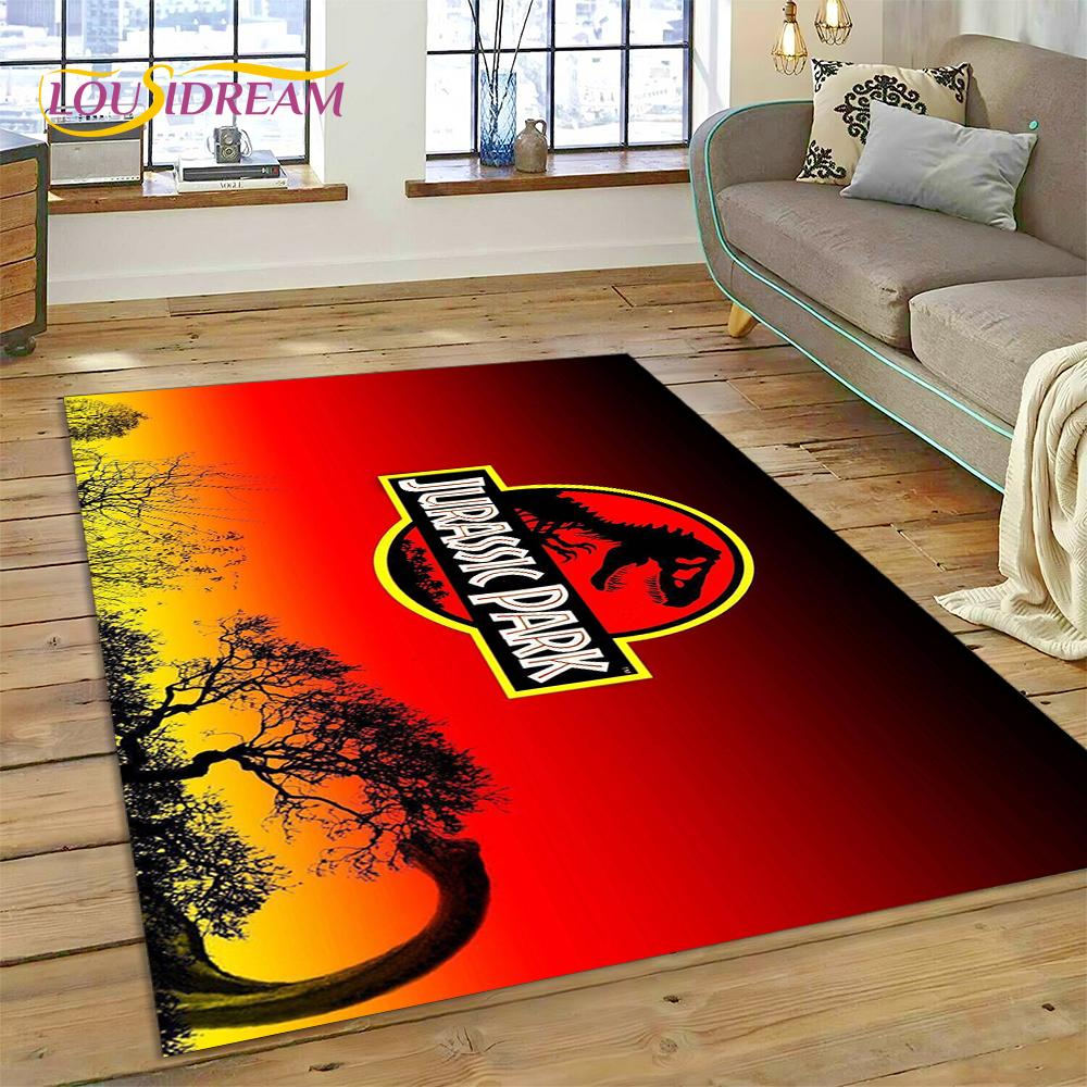 3D Cartoon Jurassic Park Dinosaur Dino Rug Carpet for Living Room Bedroom Decor,floor Mat Non-slip Decoration for Sofa Doormat