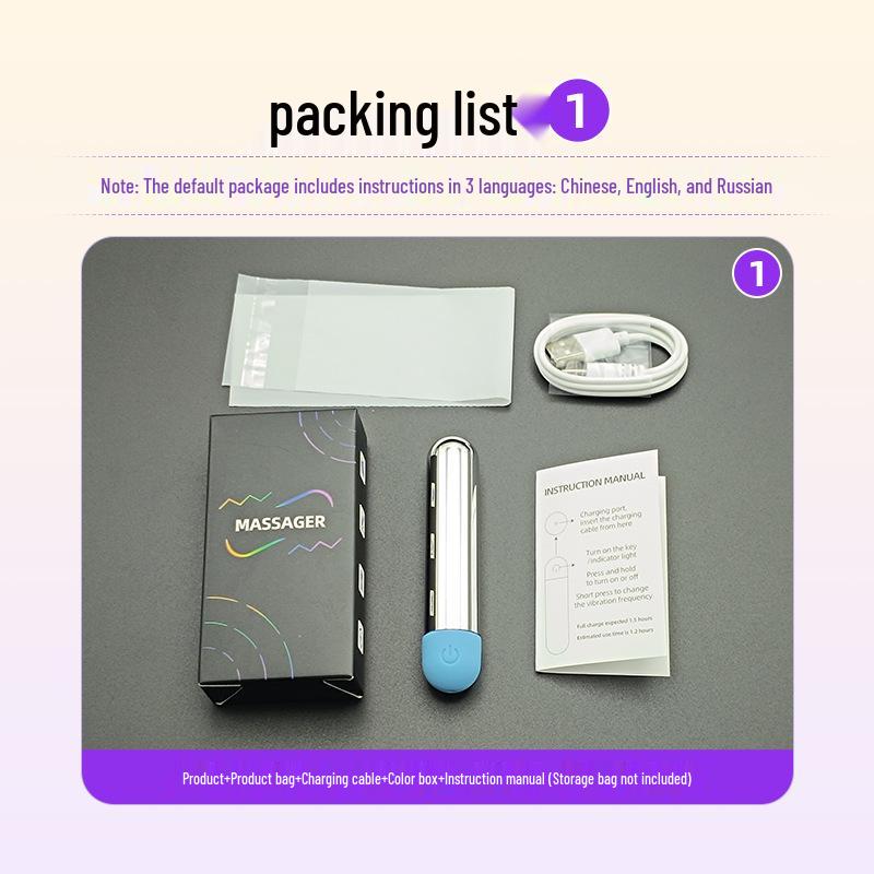 USB Rechargeable Handheld Female Vibrator: Low Noise & Compact Bullet Egg with Color Box Packaging