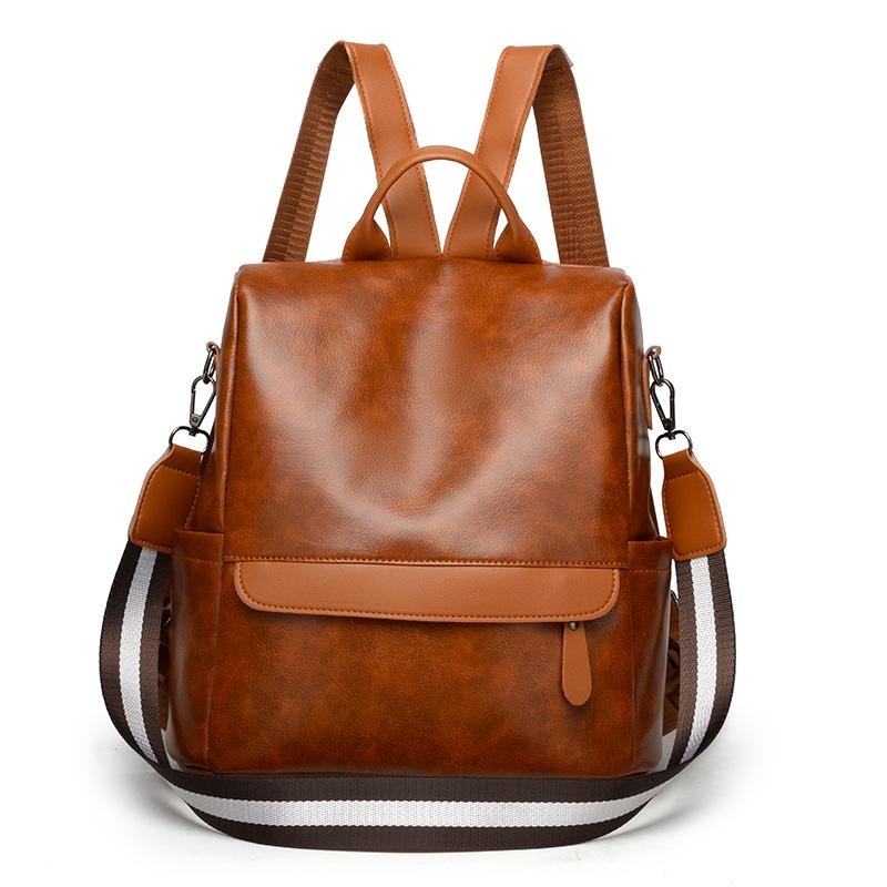 2025 Women's High-End Korean Versatile Backpack - Fashionable, Large Capacity, Retro Casual School Bag