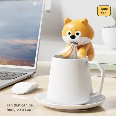 Sevimli Kedi Köpek Mini El Fanı, Taşınabilir USB Gıda Soğutma Fanı Küçük Çocuklar İçin Erişte, Masaüstü Küçük Fan Sıcak Çorba İçin, Komik Mutfak Aleti