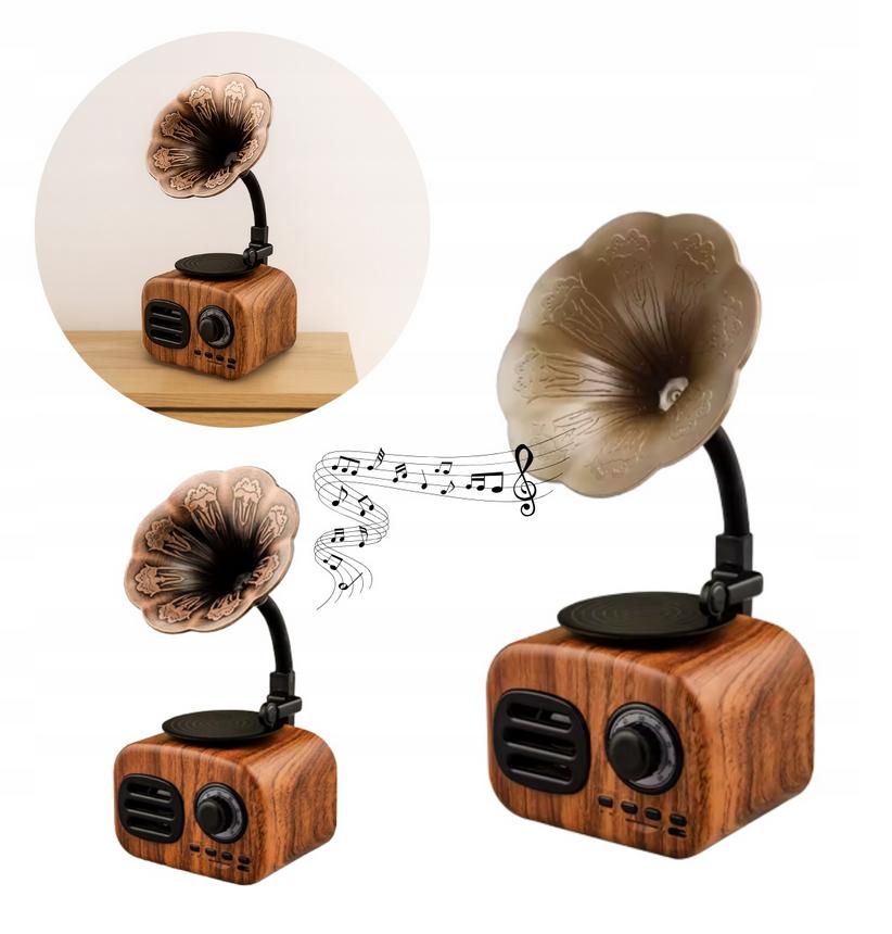 Bluetooth Gramophone Portable Retro Wireless Speaker Unique Decoration