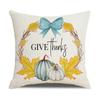 45X45cm Happy Thanksgiving Cushion Cover Fall Home Pumpkin Decorative Throw Pillows Sofa Cushions Maple Leaf Pillowcase 2023 New