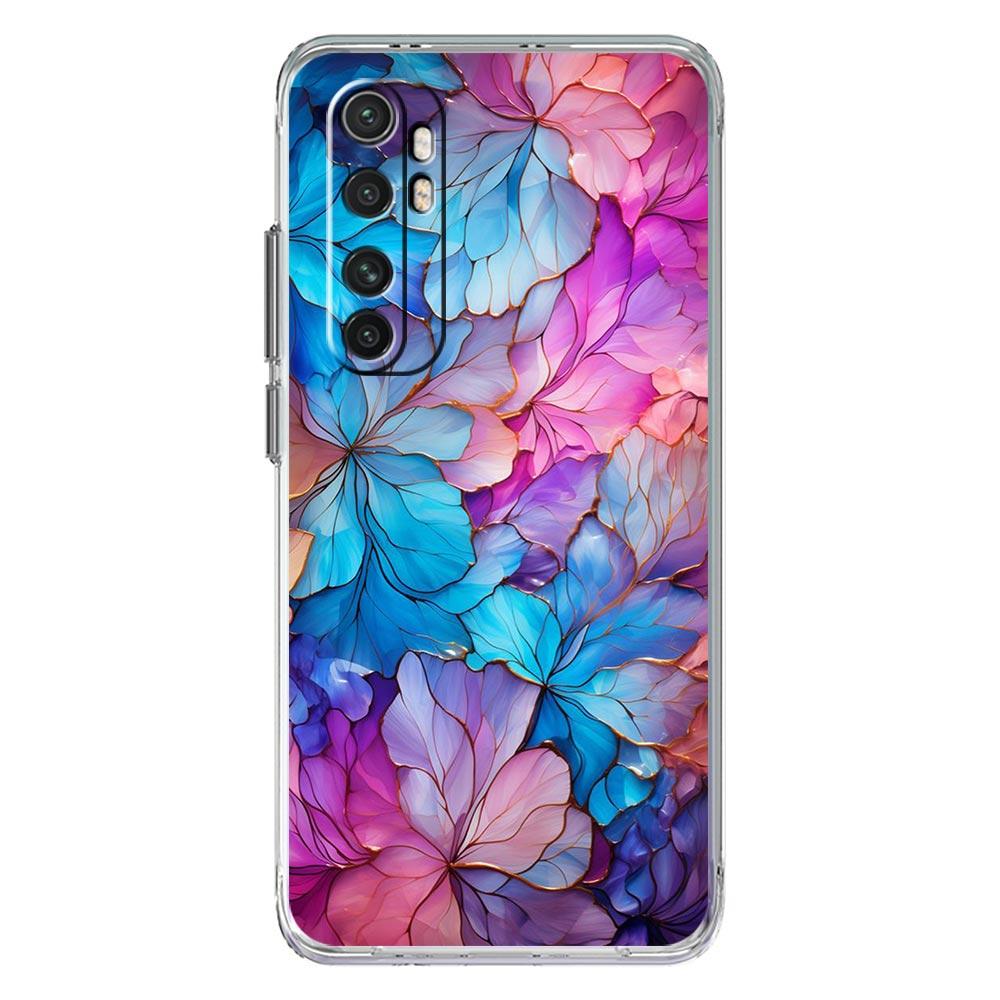 Phone Case For Xiaomi Poco X6 X5 NFC X3 F6 F5 Pro F4 F3 M3 14 13T 12T 12 13 Lite 11 Mi 5G Clear Cover Beauty Flowers Leaves