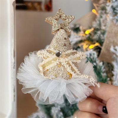 Veselé Vánoce Sponky do vlasů Třpytivé Flitrové Vánoční Kloboučky Sponky se Sněhovou Vločkou Santa Vánoční Vlasové Doplňky na Vánoční Sváteční Párty Dárky