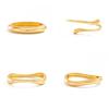 Salircon 4 Styles Punk Exaggerated Water Drop Cuff Bangles Men  Hip Hop Irregular Geometric Metal Gold Color Bracelets Jewelry