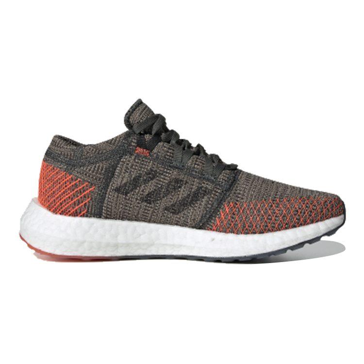 adidas Pureboost Go J Sports Slip Resistant Low Top Kids' Running Shoes Gray Orange White Teenagers F34007