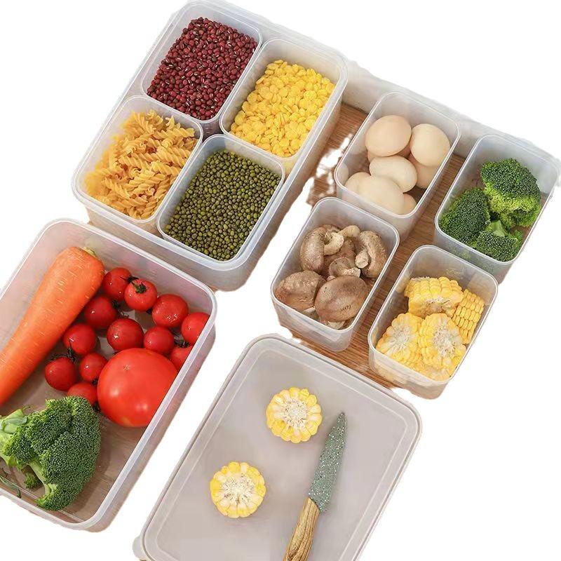 Ice Powder Boxes, Plastic LIDS, Stall Ingredient and Seasoning Boxes, Transparent Food Seasoning Boxes, Compartments and Storage Boxes