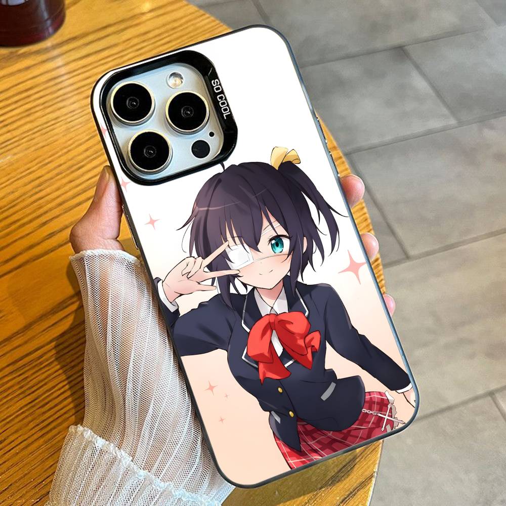 

Wicked Eye Аниме R-Rikka-chan Чехол для телефона для iPhone 16 17 15 14 12 13 Pro Max Черный Конфетный Матовый Ударопрочный Чехол iPhone14