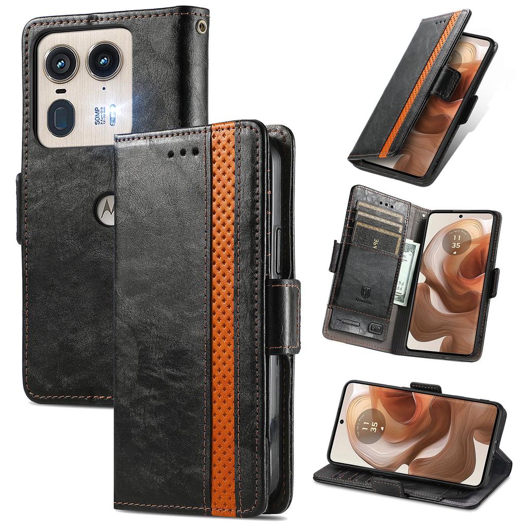 For Motorola Edge 50 Ultra 5G/Moto X50 Ultra 5G Phone Cases CASENEO PU Leather Cover Stand with RFID Blocking Wallet