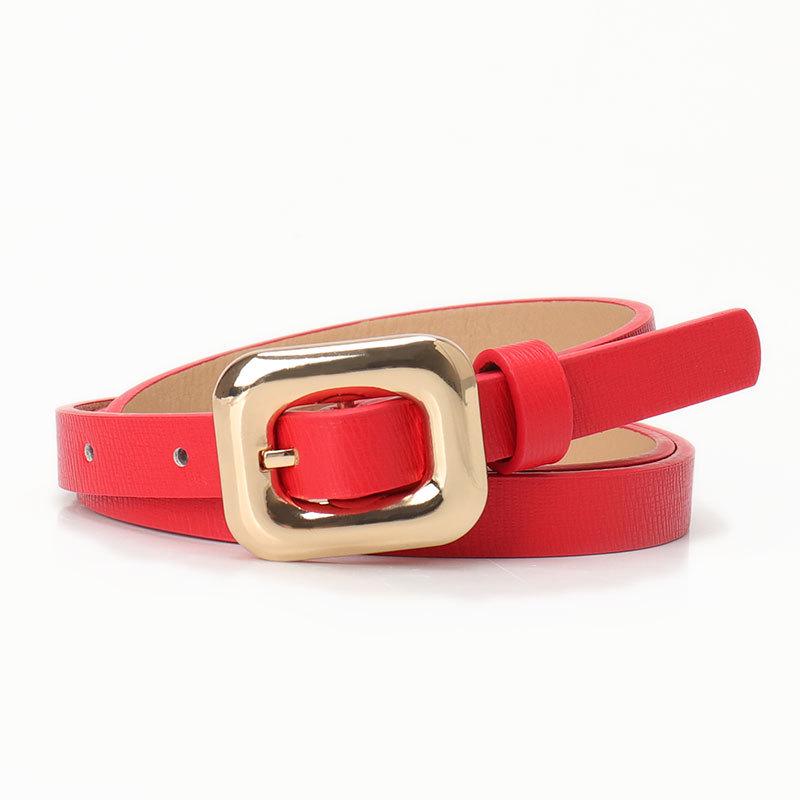 Damski Wąski Letni Pasek z Klamrą ze Stopu - Wszechstronny do Sukienek i Jeansów