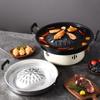 Multi-function Grilling Pan Aluminum Steamer Cookware Shabu  Camping