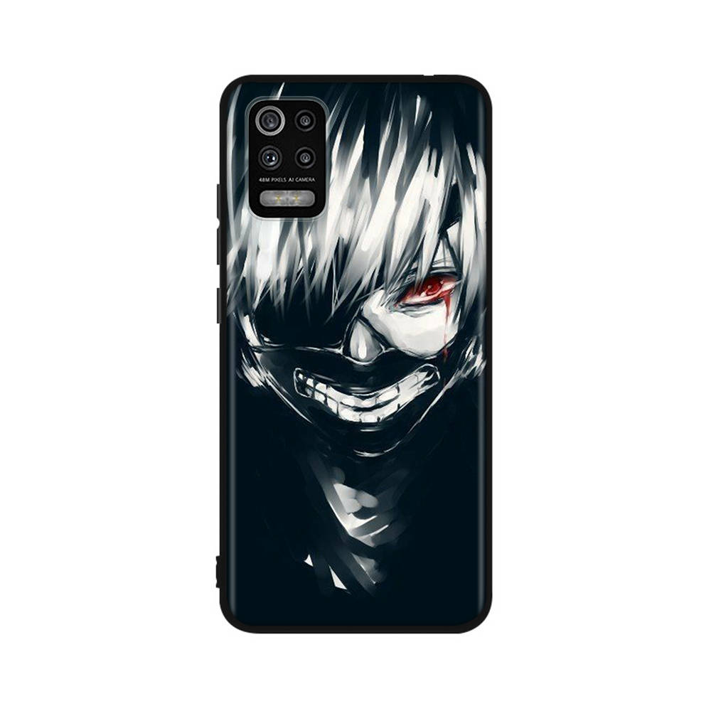 DT4 Tokyo Ghost Ken Pouzdro pro Xiaomi Poco X6 X4 M5 M6 F5 F6 C65 C55 C50 C51 C40 Redmi Note 7 8 14C A3X 13C 12C 11 10A 9C Pro Černý Měkký Kryt