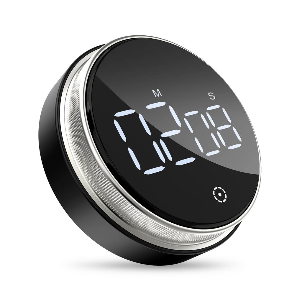 ORIA Magnetic Timer Countdown Stopwatch Manual Rotation Counter Work Sport Study Alarm Clock LED Digital Kitchen Cooking Timer
