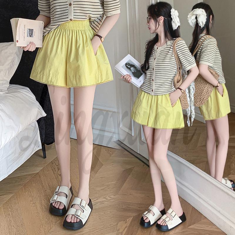 2026 Women s High-Waisted A-Line Lace Skort: Casual, Versatile, Loose-Fit Summer Shorts Skirt Large жёлтый