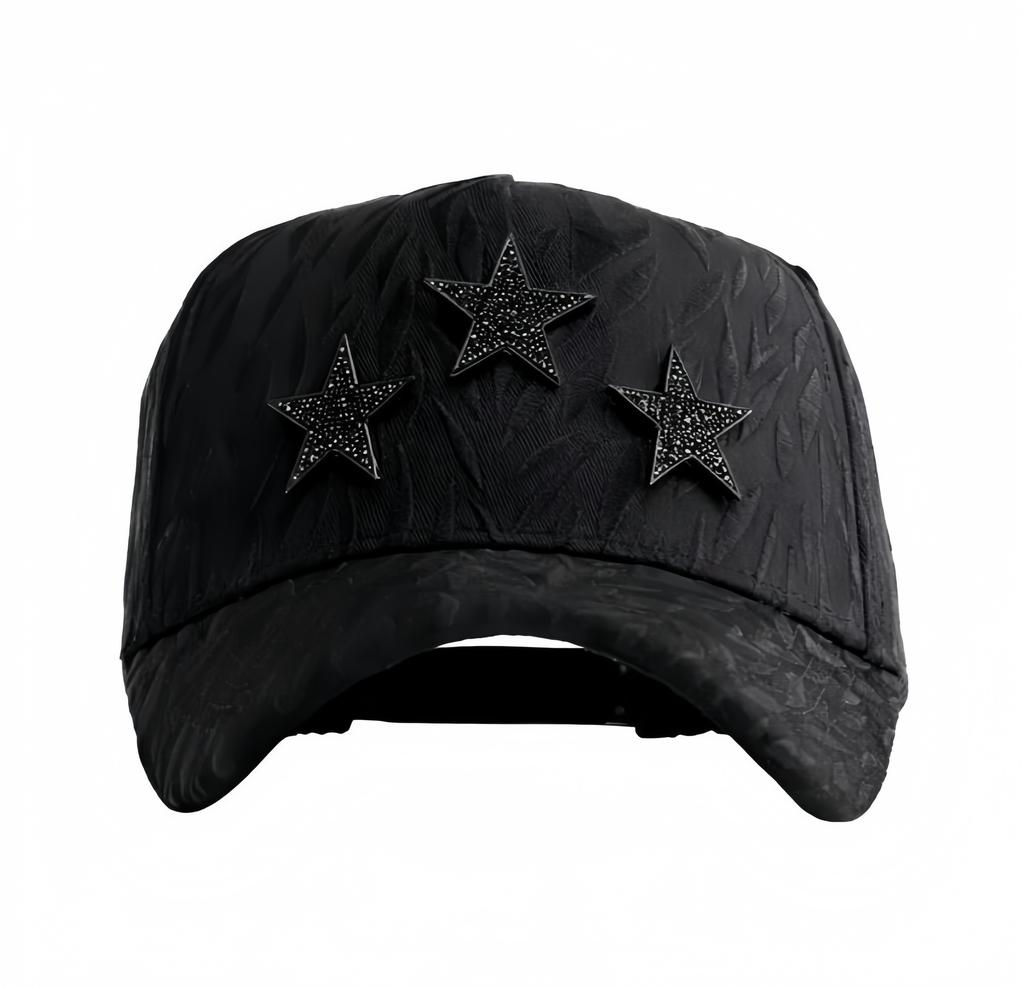 Wholesale Yo No Pesco Star Satin Lined Terry Dobby Embroidered Bling Sports Cap 5 Panel Rhinestone Brim Baseball Caps Barbas