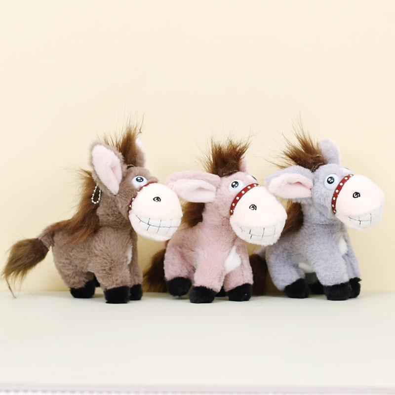 Toy Donkey Plush Doll Keychain Bag Decorative Ornament Pendant Pp Cotton Filling