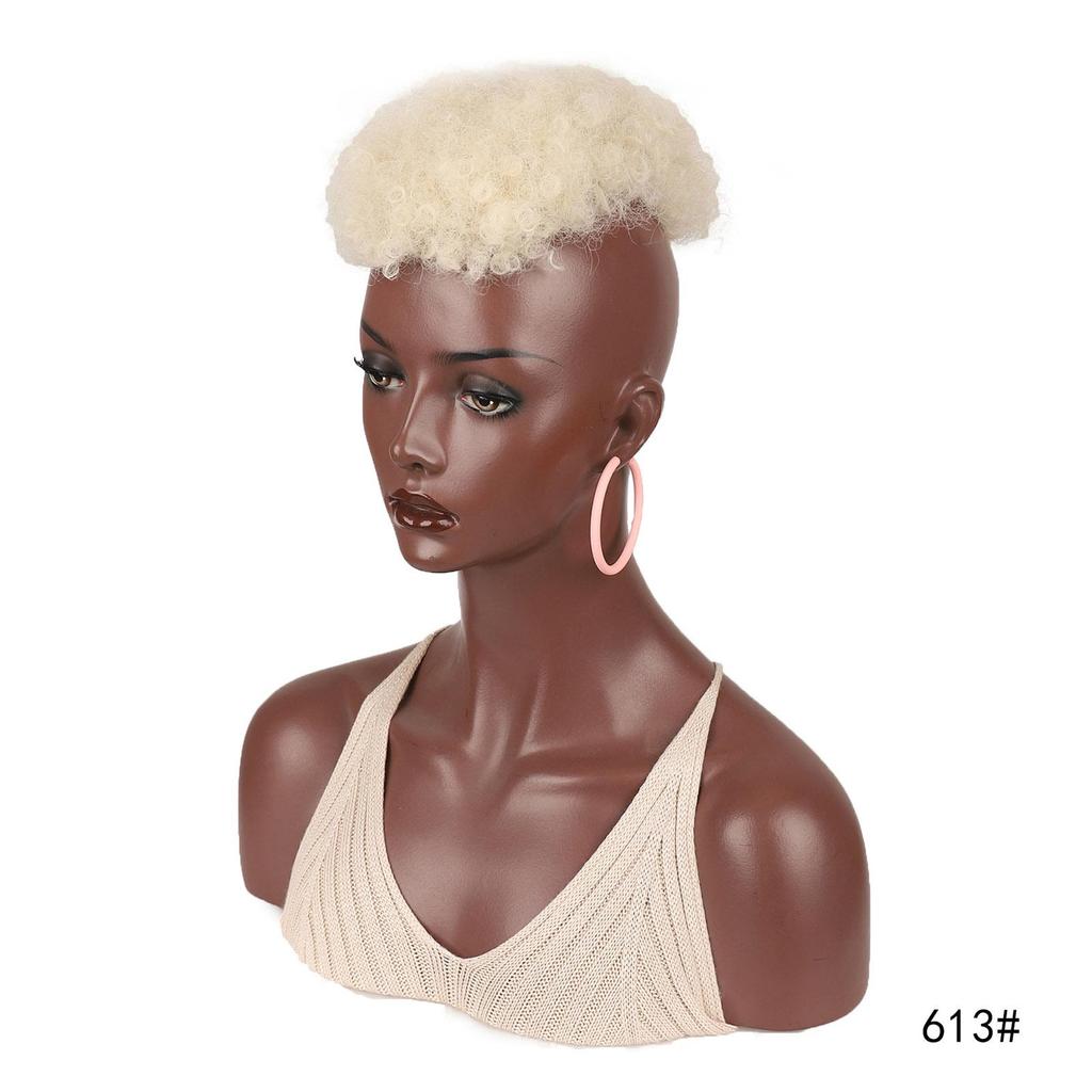 Clip In Topper Wig With 4 Clips Short Curly Black Gray For Women Hair Loss Bald Head Daily Use Synthetic Hairpiece