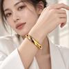 Gold Plated Enamel Wide Bangle Drip Oil Finish Wrist Jewelry Bangle Bracelet  Party Daily Wear