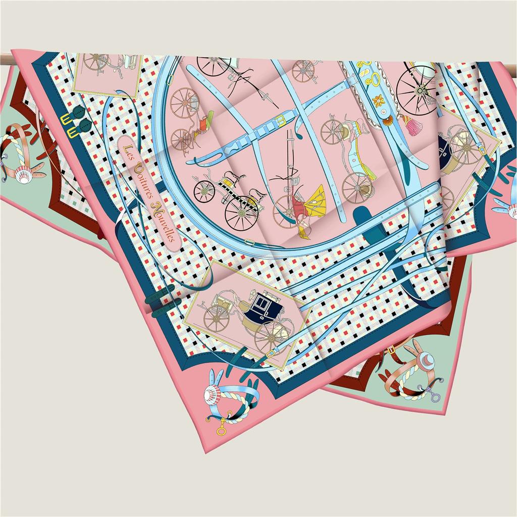 New Brand Two-sided Print Headband Scarf Women Fashion 90cm The Horse Hijab Bandana Neckerhicef Beach Sun Protection Shawl