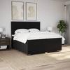 Bed Frame with Mattress - Maison Exclusive - Slatted Base - 200x200 Cm - Black Fabric