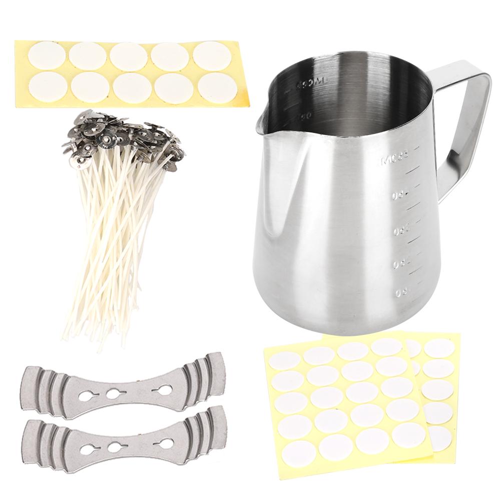 

Набор для изготовления свечей Белая точечная наклейка Антикоррозийная нержавеющая сталь Плавильная чаша для воска Набор «сделай сам»