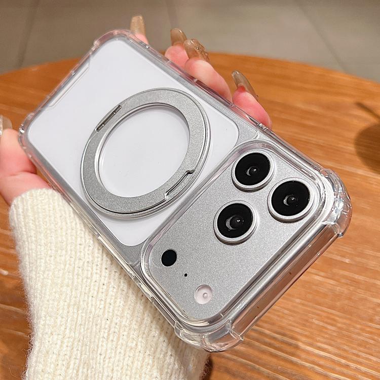 Four Corner Shockproof Space Magnetic Phone Case with 360 Degrees Rotating Holder