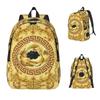 Luxury European Floral Pattern Backpack Daypack Large Capacity Kids BookBag School Bag Shoulder Bags for Men Women