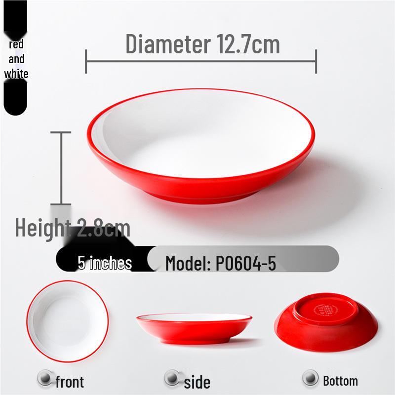 Zweifarbige Melamin-Tischware: Kleines Schalen- und Schalenset für Buffet und Grill-Dipsaucen.