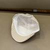 Fashion Striped Baby Beret Hat Spring Summer Letter Embroidery Short Brim Peaked Cap Boy Girl Toddler Kids Sun Visors