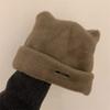 Letter Cat Ears Hat Fluffy Winter Plush Hat Leisure Knitted Cap  Winter/Autumn