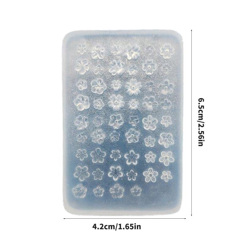 Silicone Nail Art Mold For 3D Floral Embossing Design Reusable DIY Craft Tool 3D Floral Nail Art Supplies