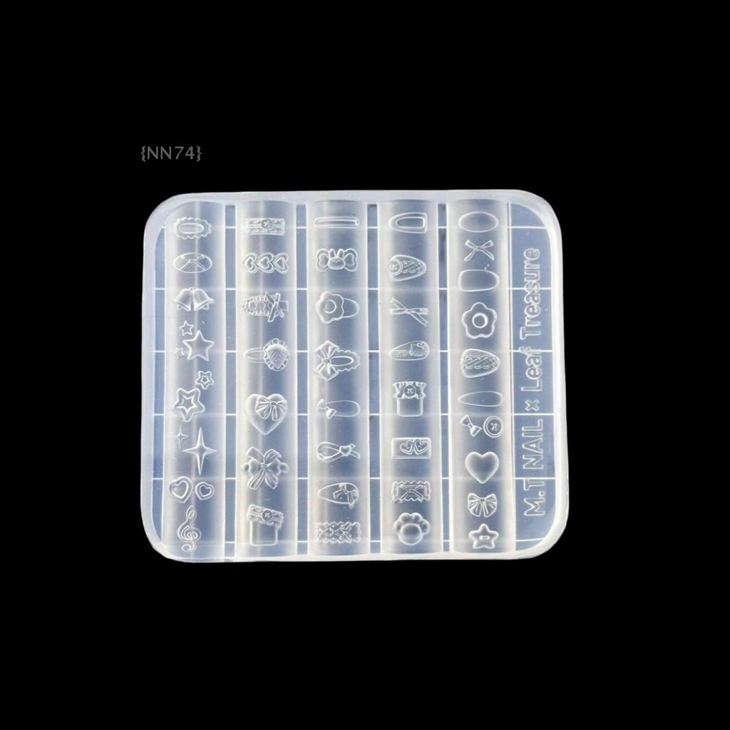 Sweet 3D Silicone Nail Mold – Bowknot/Flower/Heart/Lace Design, Transparent Templates For DIY Manicure Decor