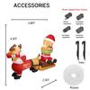 6.8FT Inflatable Festive Outdoor Ornament Santa Sleigh Reindeer LED Light Christmas Decoration Toy Holiday Gift Xmas Yard Decor