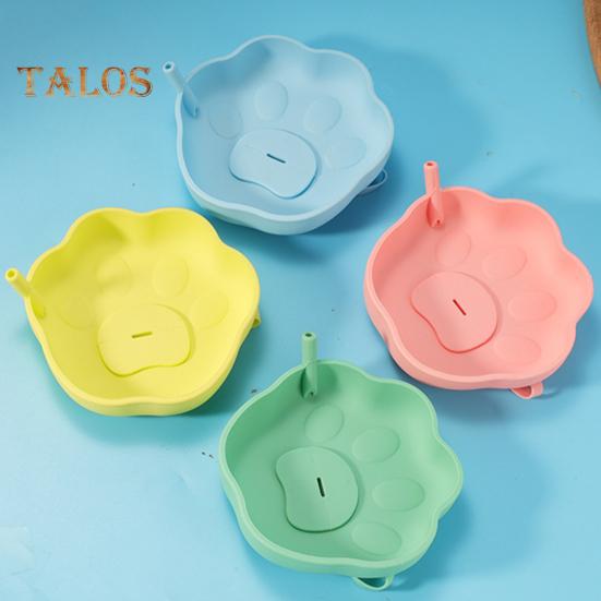 4-Pack Silicone Ice Cream Holders Leakproof Cones Popsicle Stands with Straw Holes BPA-Free Popsicle Stickiness Catcher for Melted Treats