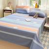 Raw Cotton Old Coarse Cloth Bed Sheet Soft Mat Three-piece Set Quilt Single Double Dormitory Printing Washable Anti-wrinkle