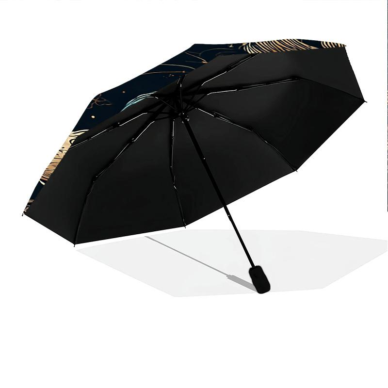 1 PC Automatic Folding Umbrella - Koi Fish Pattern, Portable & Foldable Design with 8 Ribs, Christmas Birthday Gifts